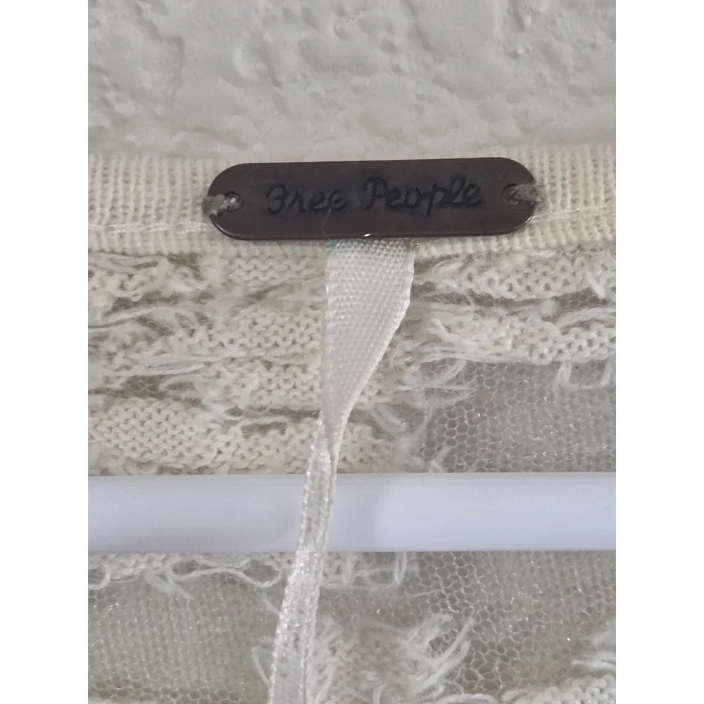 Free People Floral Textured Sheer Top M Festival Layer Cottage Fairy Core